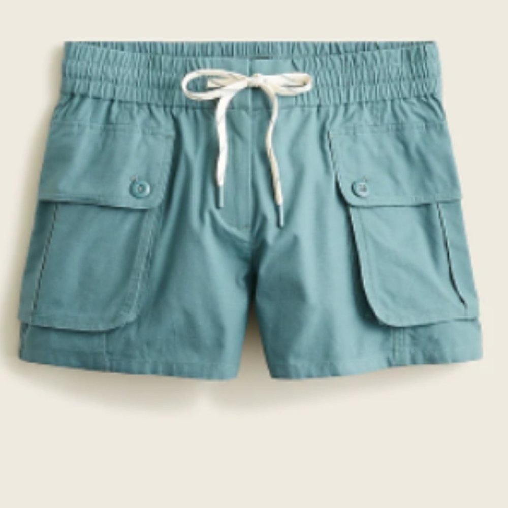 NWT J. Crew‎ Pull-On, Tie Waist Cargo Shorts